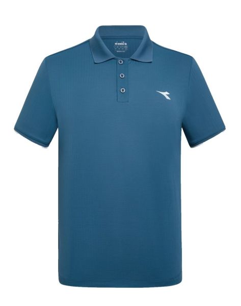 Мъжка тениска с якичка Diadora Short Sleeve Polo Icon - oceanview