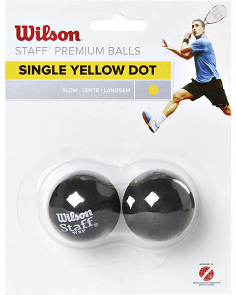 Squash labda Wilson Staff Single Yellow Dot - 2B