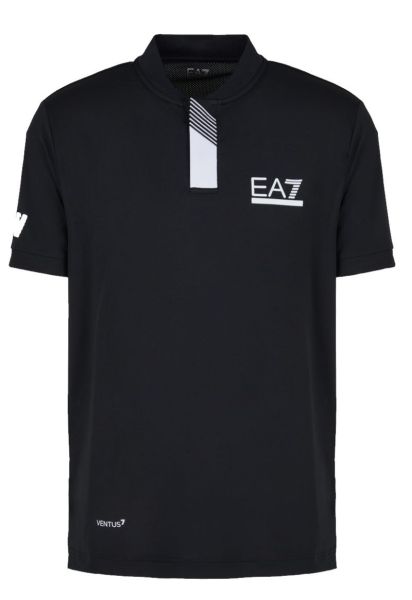 Мъжка тениска с якичка EA7 Man Jersey Jumper - black