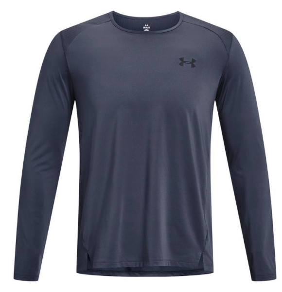 T-shirt de tennis pour hommes (manche longues) Under Armour Armourprint Long Sleeve - gray