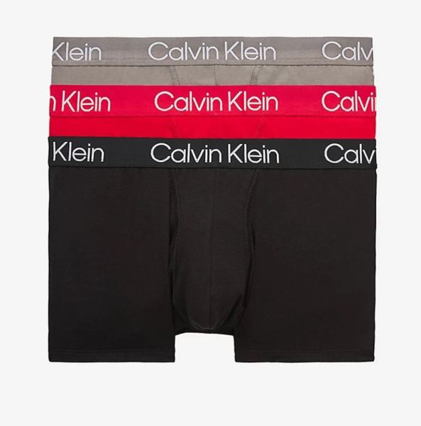 Pánske boxerky Calvin Klein Boxer Brief 3P - december sky/rouge/black