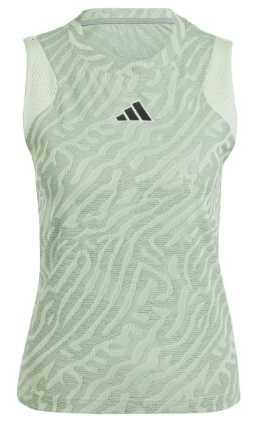 Damen Tennistop Adidas Airchill Pro Match Tank - silver green/semi green spark