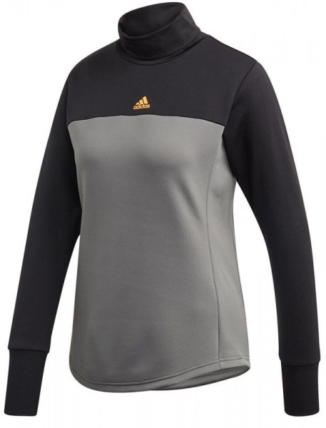 Női tenisz pulóver Adidas Thermal Midlayer W - grey heather/black
