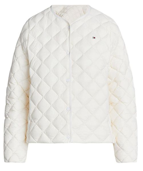 Női teniszdzseki Tommy Hilfiger LW Down Quilted Collarless - Bézs