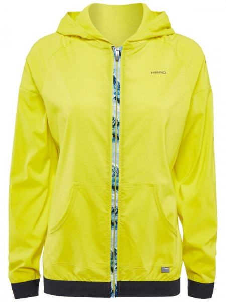 Női tenisz pulóver Head Baseline Hoodie FZ W - yellow