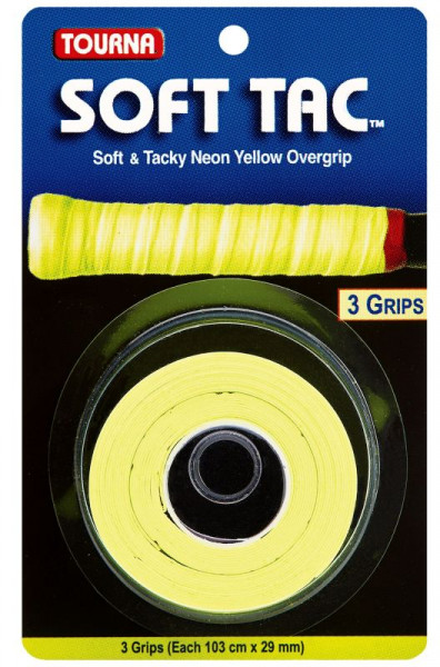 Tenisa overgripu Tourna Soft Tac 3P - yellow