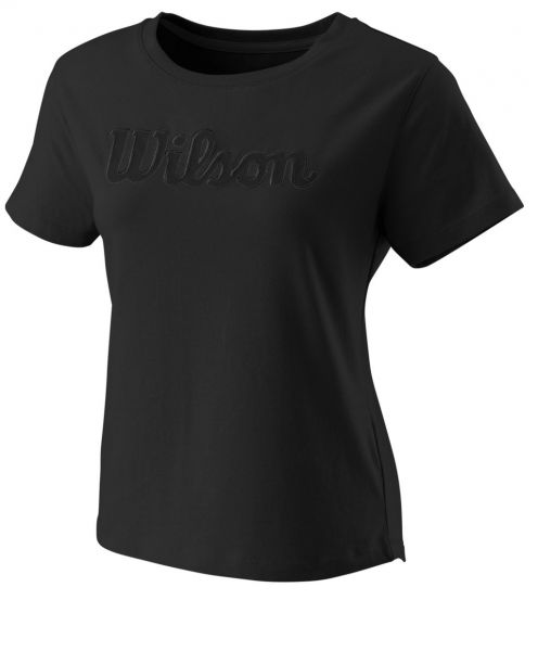 Damski T-shirt Wilson Script Eco Ctn Tee W - black