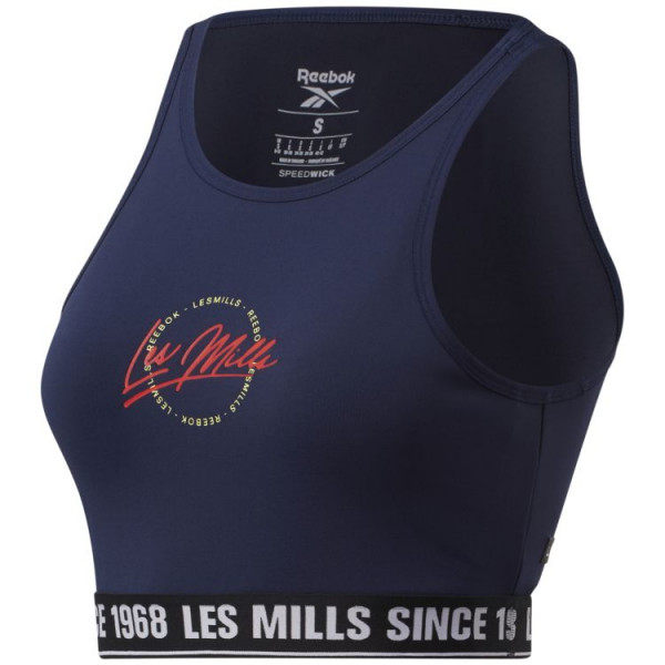 Damski top tenisowy Reebok Les Mills Beyond The Sweat Crop W - vector navy