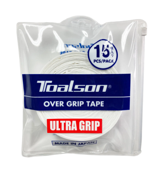 Owijki tenisowe Toalson UltraGrip 15P - Biały