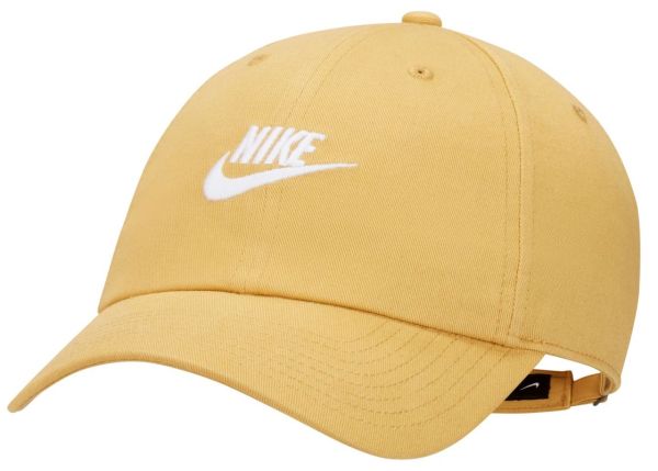 Czapka tenisowa Nike Sportswear Heritage86 Futura Washed - wheat gold/white
