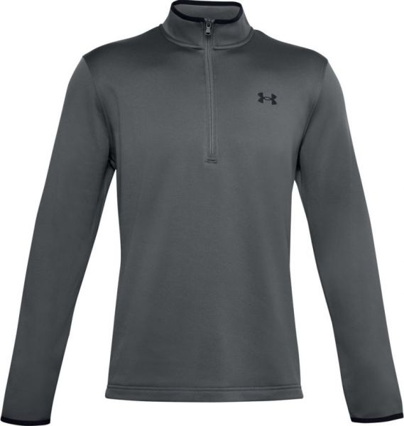 Herren Tennissweatshirt Under Armour Men's Armour Fleece 1/2 Zip - pitch gray/black