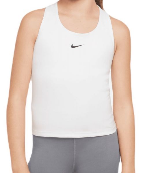 Mädchen T-Shirt Nike Dri-Fit Swoosh Tank Bra - white/black