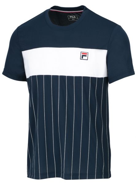 Herren Tennis-T-Shirt Fila T-Shirt Mauri - peacoat blue/white