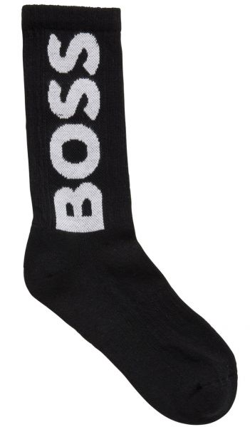 Čarape za tenis BOSS QS Rib Logo CC 1P - black