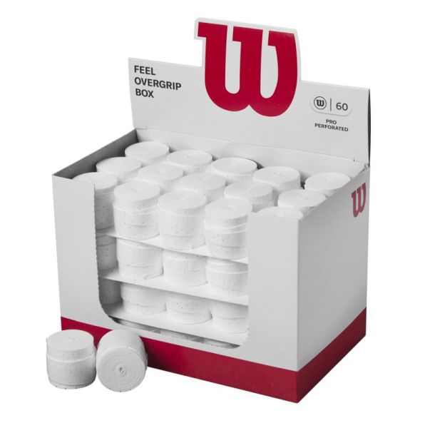 Покривен грип Wilson Pro Overgrip Perforated Box 60P - white