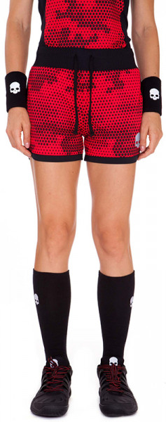 Damskie spodenki tenisowe Hydrogen Women Tech Camo Shorts - red camouflage