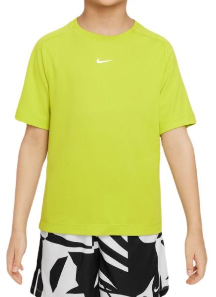 Marškinėliai berniukams Nike Dri-Fit Multi+ Training Top - bright cactus/white