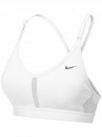 Podprsenky Nike Indy Bra V-Neck W - white/grey fog/particle grey