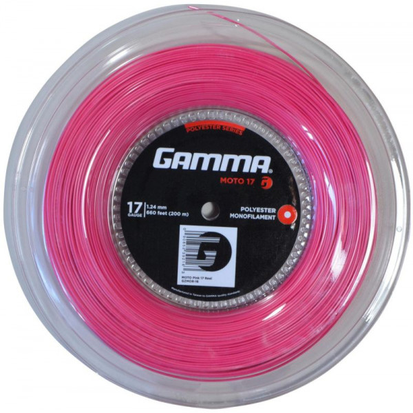 Tenisz húr Gamma MOTO (200 m) - pink