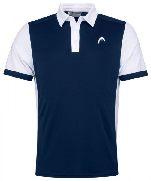 Męskie polo tenisowe Head Davies Polo Shirt M - dark blue/white