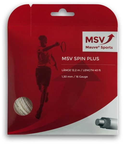 Tennisekeeled MSV Spin Plus (12 m) - white