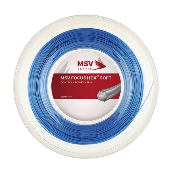Tennis-Saiten MSV Focus Hex Soft (200 m) - sky blue