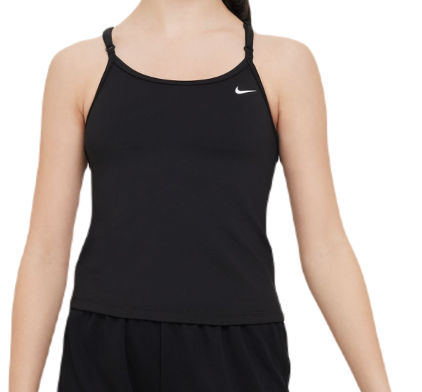 Mädchen T-Shirt Nike Dri-FIT Indy Tank Sports Bra - black/white