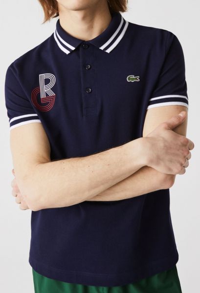 Meeste tennisepolo Lacoste Men's SPORT Roland Garros Edition Piqué Polo Shirt - navy blue/white/red