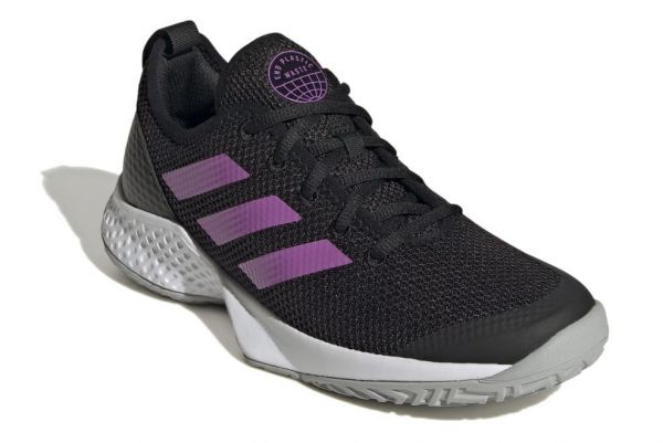 Damen-Tennisschuhe Adidas Court Flash W - core black/semi pulse lilac/grey two