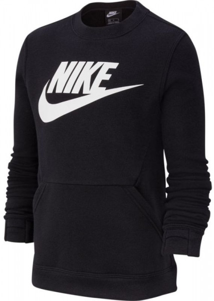  Nike LS Crew Club Fleece - black/white