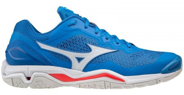  Mizuno Wave Stealth V - french blue/white/ignition red