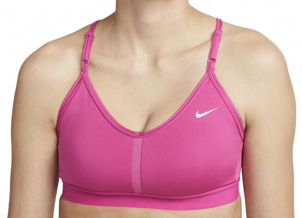 Melltartók Nike Indy Bra V-Neck W - active pink/active pink/white
