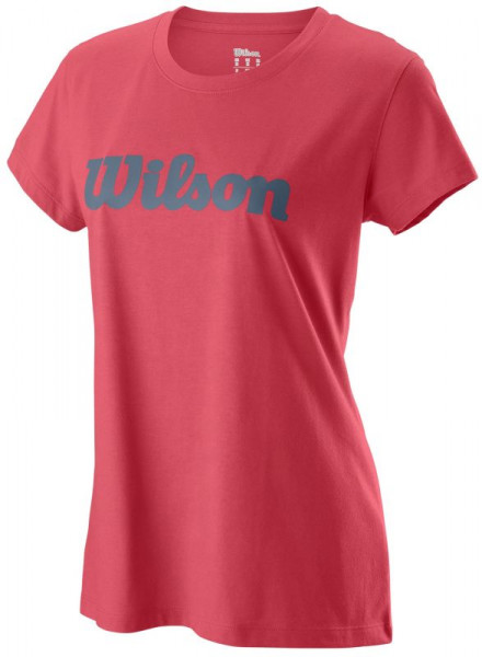 Damski T-shirt Wilson W Script Tech Tee II - holly berry