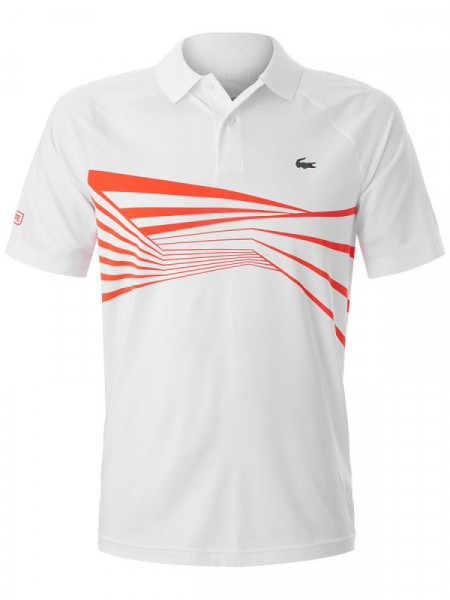  Lacoste Novak Djokovic Collection Tech Jersey Polo - white/red