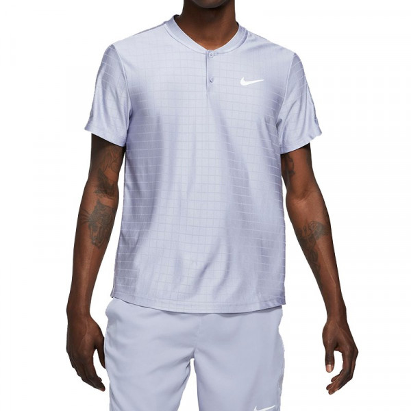 Męskie polo tenisowe Nike Court Dri-Fit Advantage Polo - indigo haze/indigo haze/white
