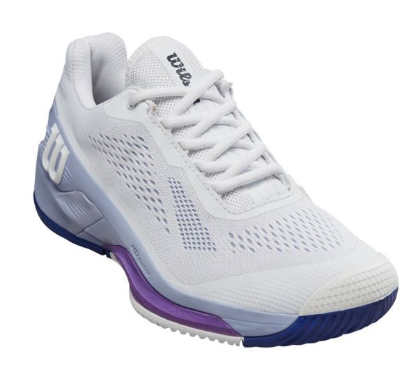 Zapatillas de tenis para mujer Wilson Rush Pro 4.0 W - white/eventide/royal/lilac