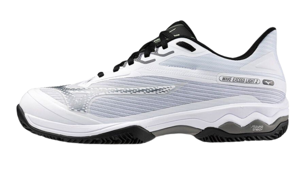 Zapatillas de tenis para hombre Mizuno Wave Exceed Light 2 CC - white/metallic gray/black
