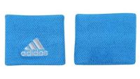 Muñequera de tenis Adidas Wristbands S - Azul, Gris