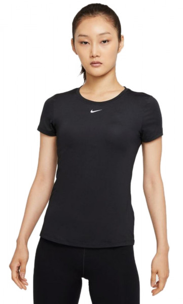 Damen T-Shirt Nike One Dri-Fit SS Slim Top W - black/white
