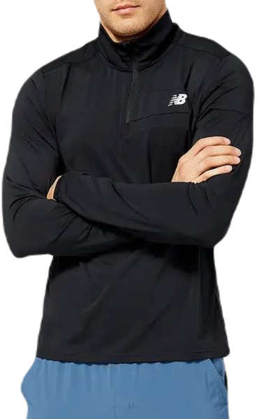 Pánská tenisová mikina New Balance Accelerate Half Zip - Černý