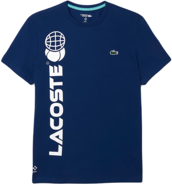 Teniso marškinėliai vyrams LacosteTennis x Daniil Medvedev Regular Fit T-Shirt - navy blue