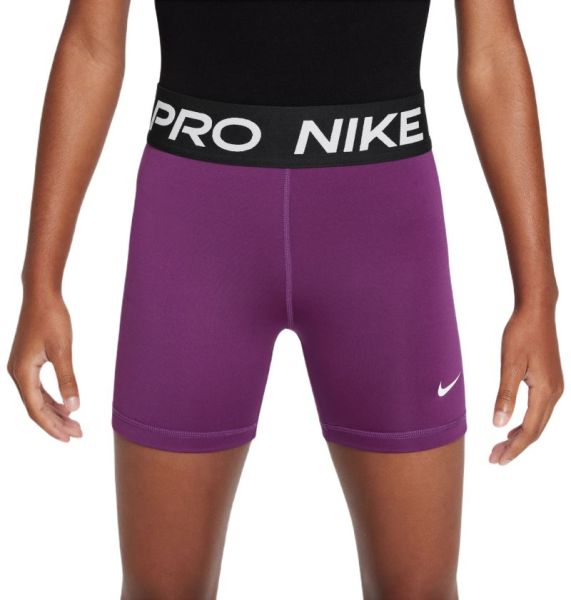 Pantaloncini per ragazze Nike Girls Pro 3in Shorts - viotech/black/white