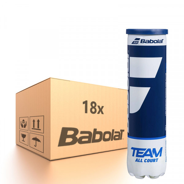 Tenisa bumbiņas kartona kastēs Babolat Team All Court - 18 x 4B