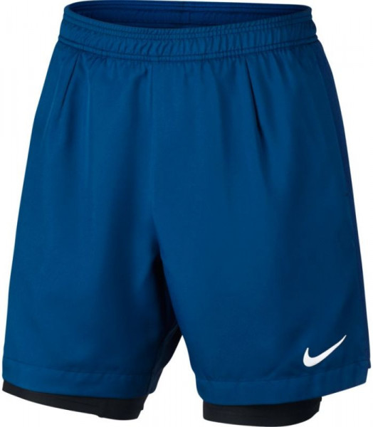  Nike Court Dry Tennis Shorts - blue jay/black/white