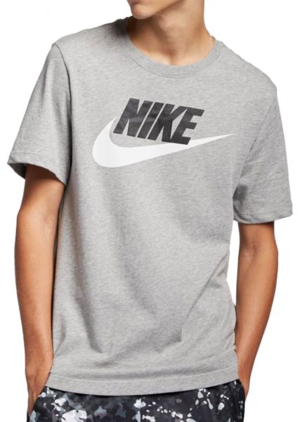 Teniso marškinėliai vyrams Nike Sportswear T-Shirt Icon Futura M - grey heather/black/white