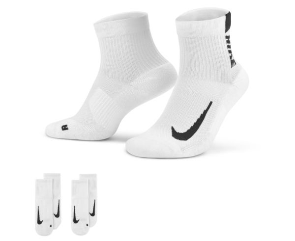 Skarpety tenisowe Nike Multiplier Ankle 2P - Biały