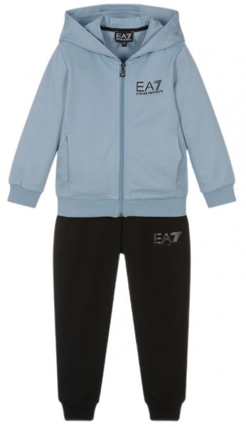 Chlapčenské súpravy EA7 Boys Jersey Tracksuit - l.blue/black