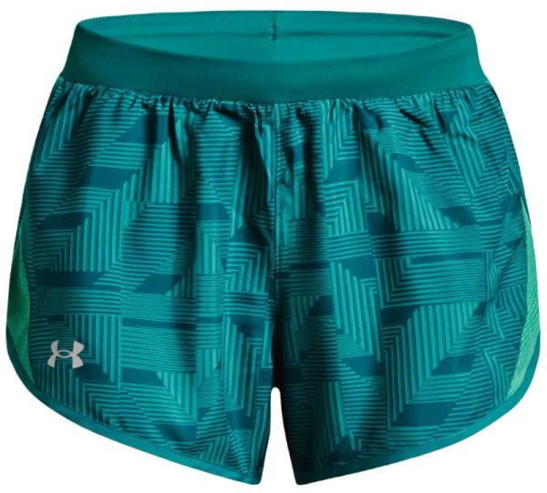 Damen Tennisshorts Under Armour Women's Under Armour Fly By 2.0 Printed Short - coastal teal/reflecti