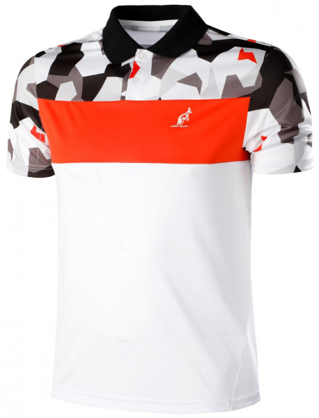 Tenisa polo krekls vīriešiem Australian Polo Ace Camo Print - bianco