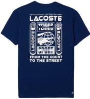 Мъжка тениска LacosteTennis x Daniil Medvedev Regular Fit T-Shirt - navy blue Мъжка тениска LacosteTennis x Daniil Medvedev Regular Fit T-Shirt - navy blue
